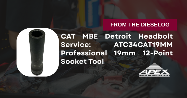 CAT MBE Detroit Headbolt Service: ATC34CAT19MM Professional 19mm 12-Point Socket Tool